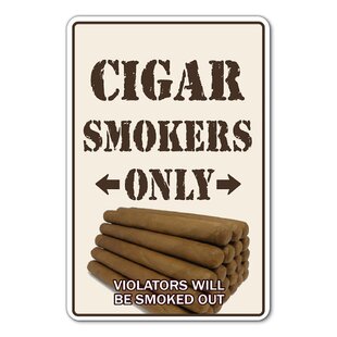 SIGNMISSION Cigar Smokers Only Sign Room Shop Humidor Cuban Cutter Lighter Bar Smoke Lover