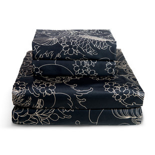 SIN IN LINEN Geisha Moon 100% Cotton Sateen Sheet Set