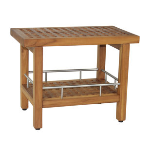 AQUA TEAK Grate Teak Shower Bench