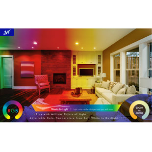 MW LIGHTING 4'' Tunable Color Temperature Dimmable Air-Tight IC Rated LED Canless Recessed Lighting Kit (Set of 30)