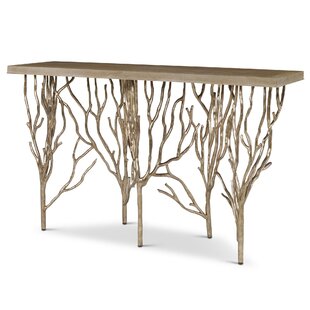 AMBELLA HOME COLLECTION Forest Solid Wood Top Console Table