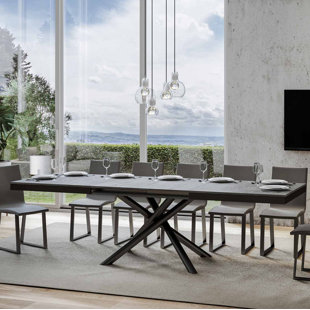 ITAMOBY Extendable Iron Pedestal Dining Table