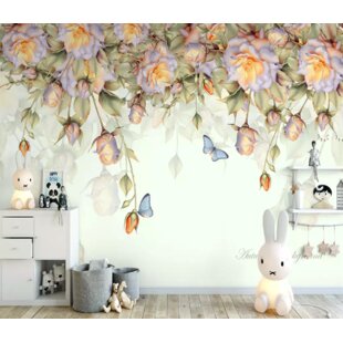 GK WALL DESIGN Floral Wall Mural