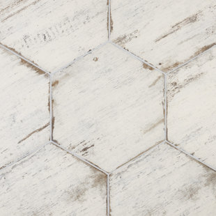 MEROLA TILE Retro Hex 14" x 16" Porcelain Wood Look Wall & Floor Tile