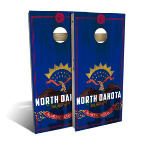 Slick Woody's Cornhole Co Solid + Manufactured Wood Foldable Cornhole Set (Set of 2)