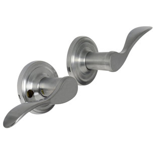 Weslock Right Handed Bordeau Round Privacy Lever Set in , Satin Chrome