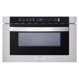 COSMO 24 in. Built-in Microwave Drawer with Automatic Presets, Touch Controls, Defrosting Rack and 1.2 cu. ft. Capacity in Stainless Steel