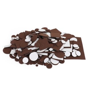 TOPTENG 357pcs Pads Self-Stick Furniture Felt Pads For Hard Surfaces Brown