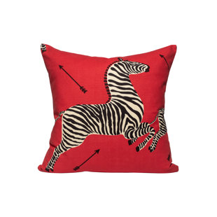 THE HOUSE OF SCALAMANDRE Zebras Cotton Blend Reversible Throw Pillow