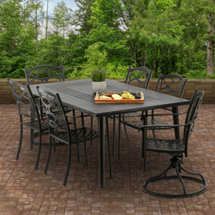 NATIONAL OUTDOOR LIVING Metal 6 - Person Dining Table