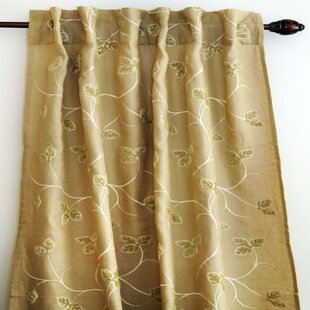 GRACIOUS LIVING Linen Semi Sheer Curtain Panel