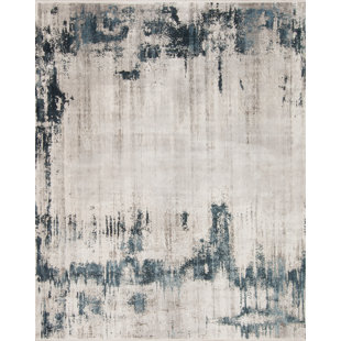 SAMAD RUGS Santorini Abstract Gray Area Rug