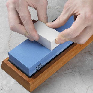 Razorri Knife Sharpening Stone Kit, Double-Sided 400/1000 and 3000/8000 Grit Whetstones, Flattening Stone