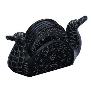 LAVISH TOUCH Eskly Stoneware 5 Piece Coaster Set