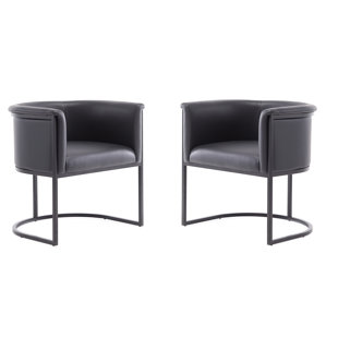 CEETS Bali Saddle And Black Faux Leather Dining Chair (Set Of 2) (Set of 2)