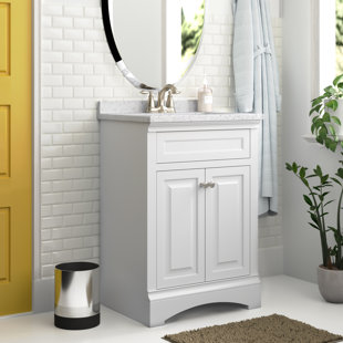 WINSTON PORTER 24.5'' Single Bathroom Vanity with Cultured Marble Top