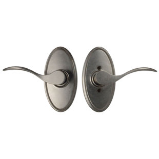 WESLOCK Weathered Pewter Privacy (Bed & Bath) Door Lever