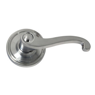 Weslock Right Handed Calais Round Single Dummy Lever in , Satin Nickel