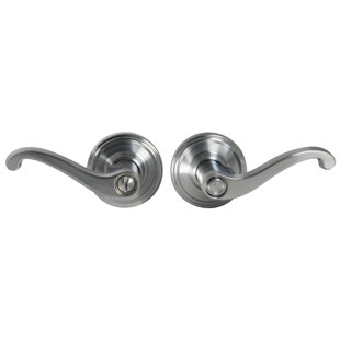 Weslock Left Handed Calais Round Privacy Lever Set in , Satin Chrome