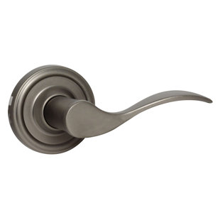 Weslock Right Handed Bordeau Round Privacy Lever Set in , Satin Nickel