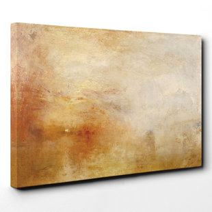 HOUSE OF HAMPTON Sun Setting over a Lake' by J.M.W. Turner Painting Print on Canvas