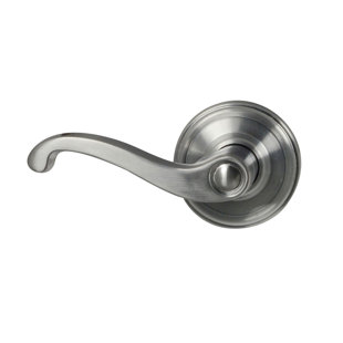 Weslock Left Handed Calais Round Privacy Lever Set in , Satin Nickel