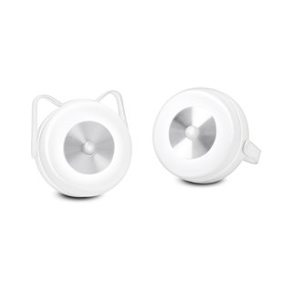 HVS SMART 6000K Cool White Motion Light Sensor LED 2-Light Night Light, Cute Cat Appearance USB Rechargeable (Set of 2)