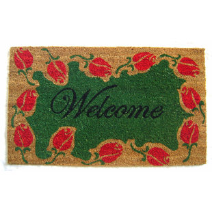 GEO CRAFTS, INC Floral Outdoor Doormat