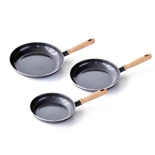 GreenChef Vintage Aluminium Non-Stick 20cm, 24cm & 28cm Frying Pan Set
