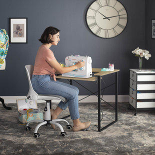 PRIYAS HOME GOODS 41'' x 23'' Sewing Table with Sewing Machine Platform