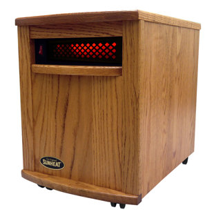 SUNHEAT International 1500 Watt 5100 BTU Electric High Efficiency Cabinet Space Heater with Adjustable Thermostat