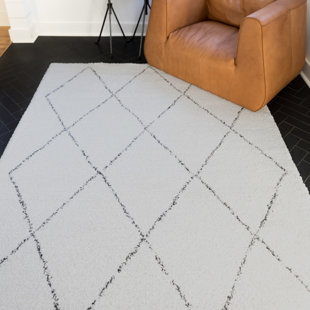ETTA AVENUE Elsa Geometric Shag Area Rug