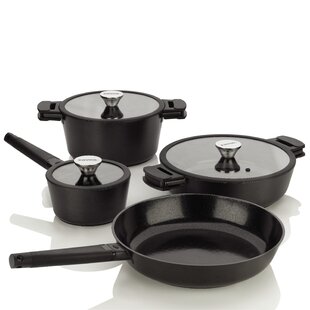 ZAVOR Noir Cookware 7 - Piece Non-Stick Aluminum Cookware Set