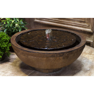 CAMPANIA INTERNATIONAL Estancia Indoor Concrete Weather Resistant Floor Fountain