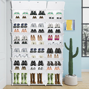 REBRILLIANT Avaeya 72 Pair Stackable Shoe Storage Cabinet