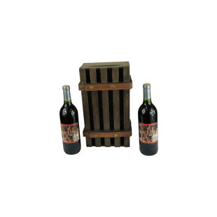 CARINA'S COLLECTION Barn Wood Doule Wine Carrier