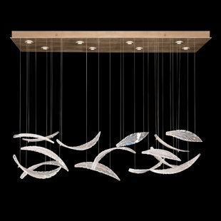 FINE ART HANDCRAFTED LIGHTING Elevate 8 - Light Kitchen Island Geometric Pendant