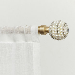 AMALGAMATED TEXTILES Metal Adjustable 1" Single Curtain Rod