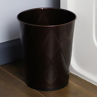 LATITUDE RUN® Asiya Steel Open Waste Basket - 2.11 Gallons