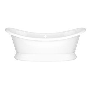 VICTORIA + ALBERT Marlborough 74-7/8" x 34-1/4" Freestanding Soaking Bathtub in Volcanic Limestone™ with Overflow Hole
