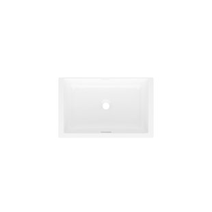 Victoria + Albert Kaldera 14.13'' Gloss White Solid Surface Rectangular Bathroom Sink with Overflow