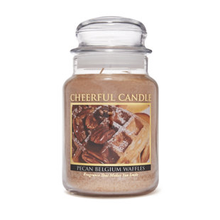 A CHEERFUL CANDLE LLC Pecan Belgium Waffles Scented Jar Candle