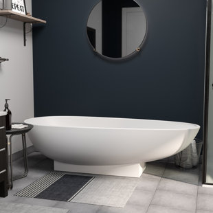 CAMBRIDGE PLUMBING 71" x 34" Pedestal Soaking Bathtub