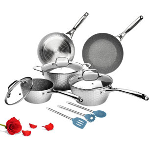 KUTIME 11 - Piece Non-Stick Aluminum Cookware Set