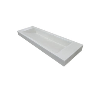 Hyde Concrete 20'' White Concrete Rectangular Bathroom Sink
