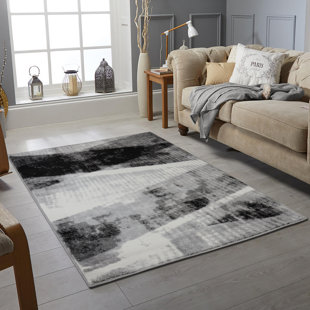METRO LANE Zahir Duren Dhurrie Black Rug