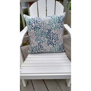 RENNIE & ROSE DESIGN GROUP Coastal Floral Cotton Blend Indoor/Outdoor Throw Pillow