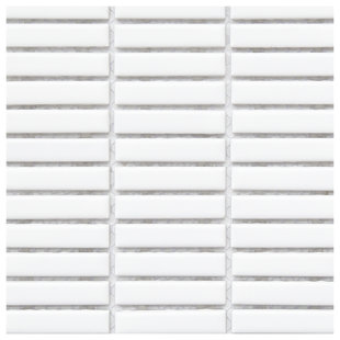 KDC TILE AND MARBLE 2" x 0.4" Ceramic Grid Mosaic Wall & Floor Tile