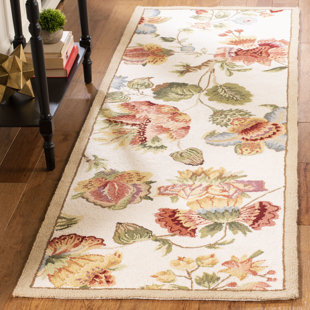 LARK MANOR™ Hollander Floral Handmade Looped Wool Area Rug