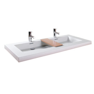WETSTYLE Cube 48" Single Bathroom Vanity Top with Sink in White